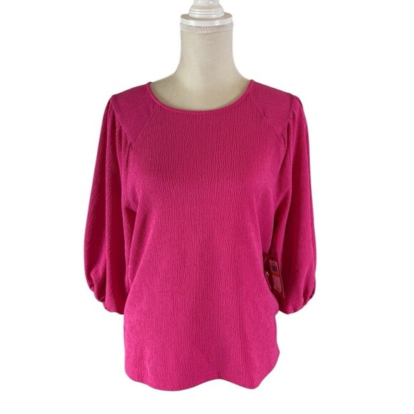 Vince Camuto Tops - Vince Camuto Puff Sleeve Knit Top Women's Size Small Modern Pink 9121623 New!